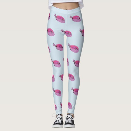 Leggings op maat van tropische vissen (Voorkant)