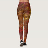 Leggings Oranje drakenschalen (Achterkant)