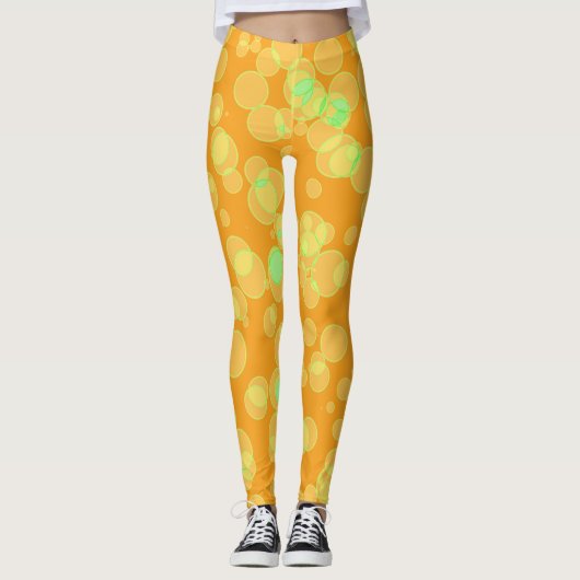 Leggings Oranje met belletjes (Voorkant)
