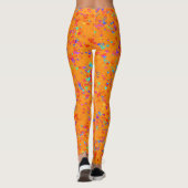 Leggings Oranje ontwerp met hart (Achterkant)