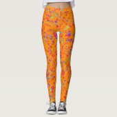 Leggings Oranje ontwerp met hart (Voorkant)