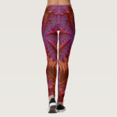 Leggings ~oranje paarse zany ~ Origineel (Achterkant)