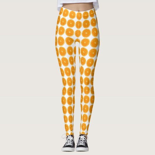 Leggings - Oranje segment 2 (Voorkant)