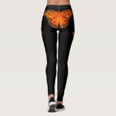 Leggings oranje vlinder in het donker (Achterkant)