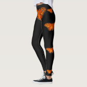 Leggings oranje vlinder in het donker (Links)