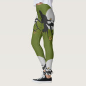 Leggings-Orig. Art Asian Branch/Green/Black/White Leggings (Links)