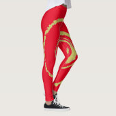 Leggings over alles afdrukken met Golden Twirl (Rechts)
