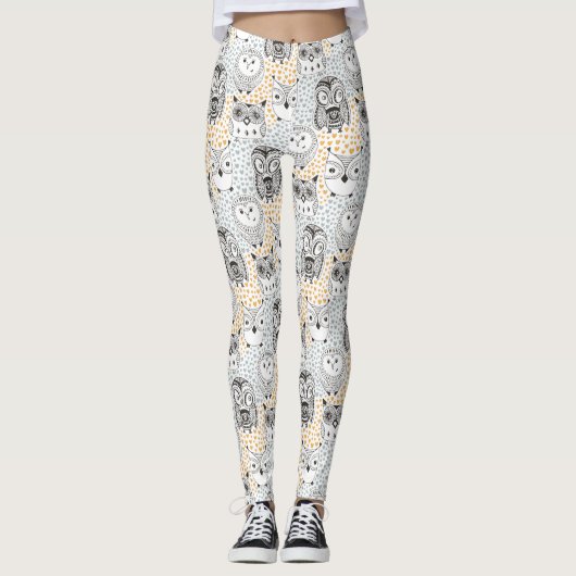 Leggings Owl Pattern (Voorkant)