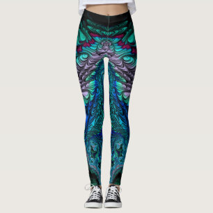 Leggings ~ paars blauw zwart ~ Origineel