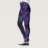 Leggings Paars en blauw Mola-afbeelding (Links)