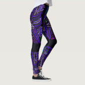 Leggings Paars en blauw Mola-afbeelding (Rechts)
