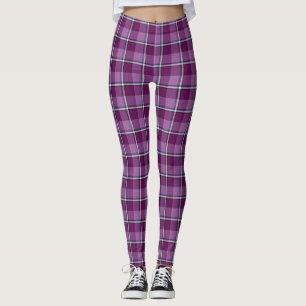 Leggings Paars en Trendy Roze Schotse ruit