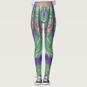 Leggings ~ paars groen ~ Origineel (Voorkant)