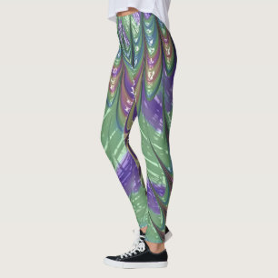 Leggings ~ paars groen ~ Origineel