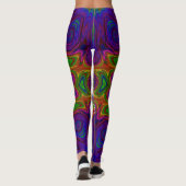 Leggings ~ paars groen roze ~ Origineel (Achterkant)