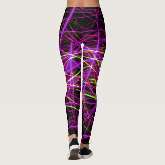 Leggings Paars Roze en Geel (Achterkant)