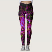 Leggings Paars Roze en Geel (Voorkant)