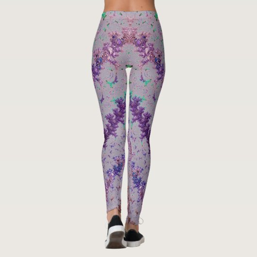 Leggings ~ Paars roze groen ~ Origineel (Achterkant)