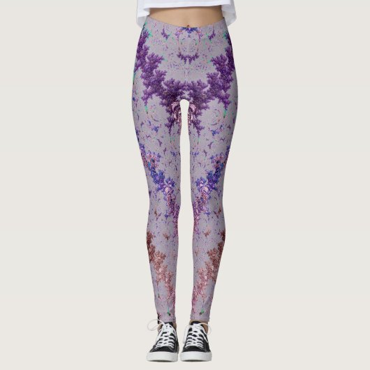 Leggings ~ Paars roze groen ~ Origineel (Voorkant)