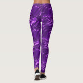 Leggings Paars Satin Patroon -  (Achterkant)
