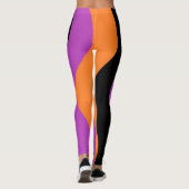 Leggings Paars Sinaasappel en zwart  (Achterkant)