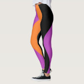 Leggings Paars Sinaasappel en zwart  (Links)