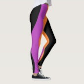 Leggings Paars Sinaasappel en zwart  (Rechts)