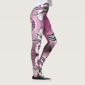 Leggings paarse batik abstract motief (Rechts)