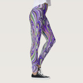 Leggings ~paarse groene wit ~ Origineel (Rechts)