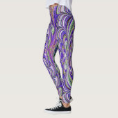 Leggings ~paarse groene wit ~ Origineel (Links)