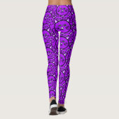 Leggings Paarse Katten (Achterkant)