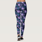 Leggings Paarse Peony Flowers (Achterkant)