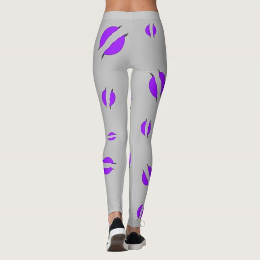 Leggings Paarse schijven (Achterkant)