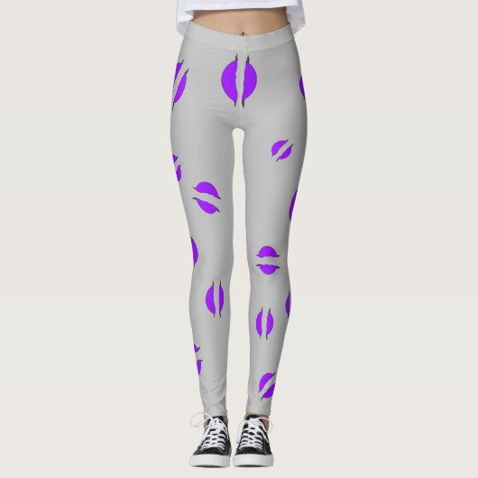 Leggings Paarse schijven (Voorkant)