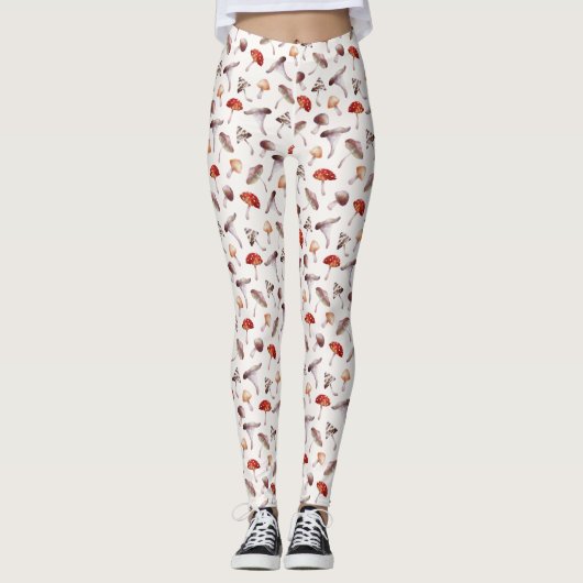 Leggings paddenstoelpatroon (Voorkant)