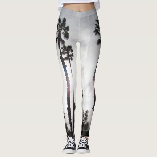 Leggings - palmbomen met achtergrondverlichting (Voorkant)