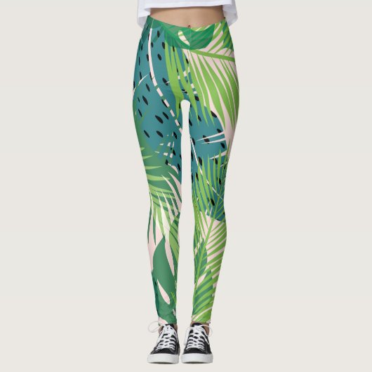 Leggings palmlederen patroon (Voorkant)
