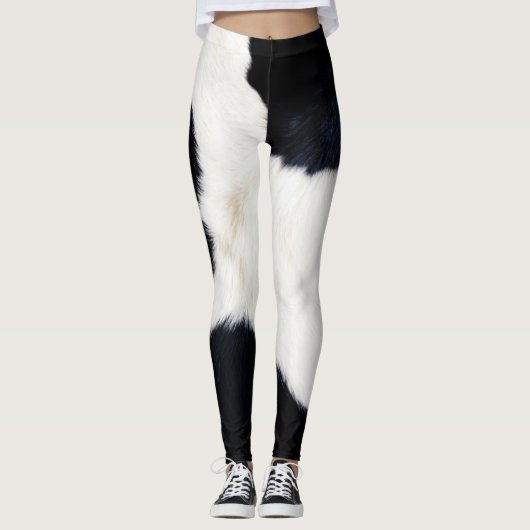Leggings Panda Fur Print Pattern (Voorkant)