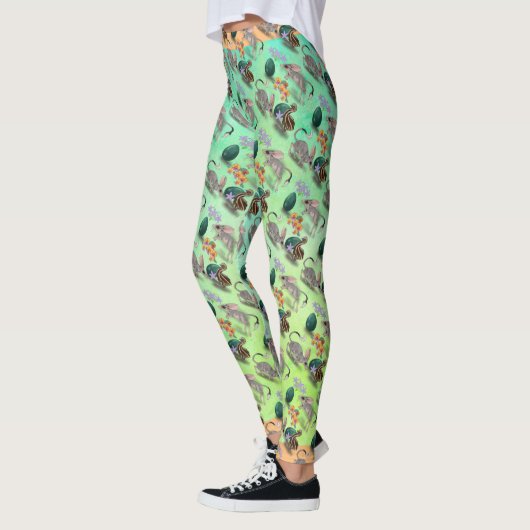 Leggings Pasen Bilby en Australian Flowers (Links)