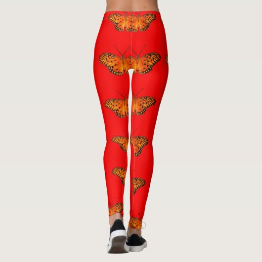 Leggings, Passie vlinder, rood Leggings (Achterkant)