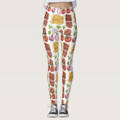 Leggings Pasta Pattern (Voorkant)