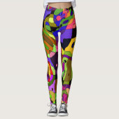 Leggings Pastel Harlequin Multi Color Custom (Voorkant)