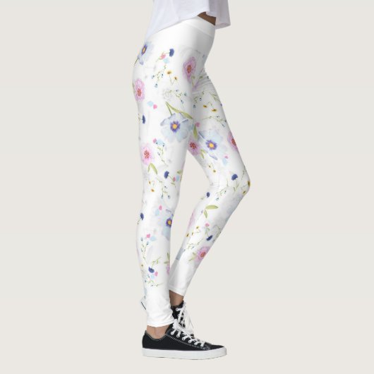 Leggings patroon flora, zwart-wit (Rechts)