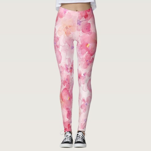 Leggings PINK BLOSSOM (Voorkant)