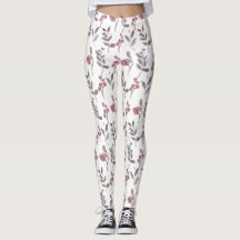 LEGGINGS  PINK LEAVES