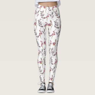 LEGGINGS PINK LEAVES