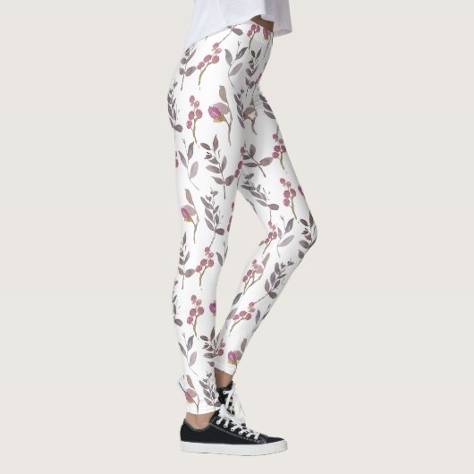 LEGGINGS PINK LEAVES (Rechts)