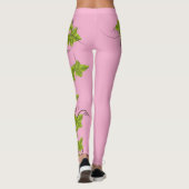 Leggings Planta de uvas racimo de hojas verdes (Achterkant)