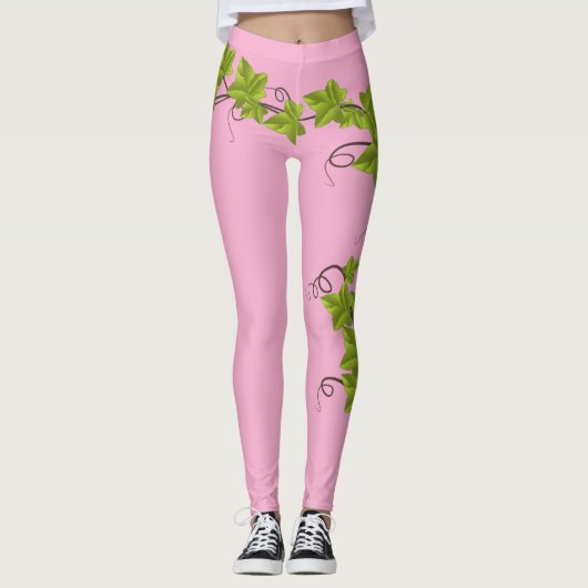 Leggings Planta de uvas racimo de hojas verdes (Voorkant)