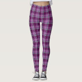 Leggings Purple and Trendy Pink Plaid (Voorkant)